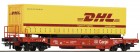 66607 Roco Flat car loaded with trailer DHL